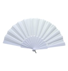 Plastik Düz Kumaş Yelpaze 12 li Beyaz