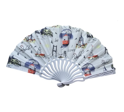 Plastik Kumaş Yelpaze 12 li İstanbul