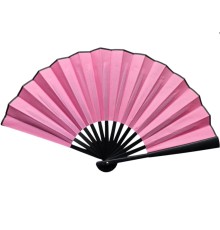 Plastik Kumaş Yelpaze 12 li Pembe