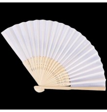 Ahşap Beyaz Kağıt Yelpaze