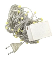 10 M 100 Led Damla Uçlu Led Işık Beyaz Işık Şeffaf Kablo