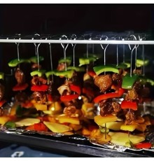 10 Adet Paslanmaz Çelik Mangal Şişi Seti – 20 cm Metal Çöp Şiş ve Izgara Şişleri