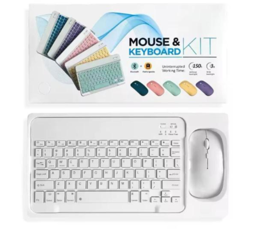 ZR20Km Beyaz Kablosuz Klavye Mouse Set