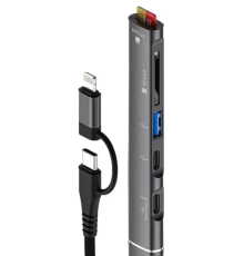 ZR563 Lightning Type-C 5 İn 1 Usb Hub Card Reader