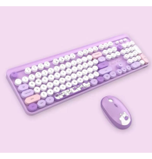 Hello Bear Mor Klavye Mouse Set