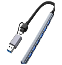 ZR288 7 Port Ads303/D Type-C Usb Metal Usb Hub