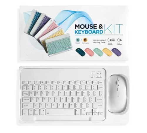ZR20Km Beyaz Kablosuz Klavye Mouse Set