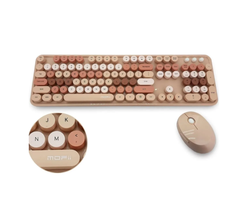 Mofii Kahverengi Sweet Dm Klavye Mouse Set