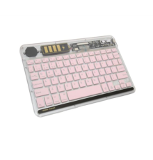 ZR612 Rgb Şeffaf Pembe Bluethooth Klavye