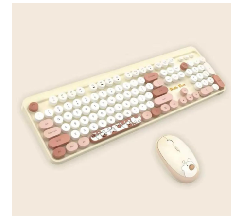 Hello Bear Sütlü Çay Klavye Mouse Set