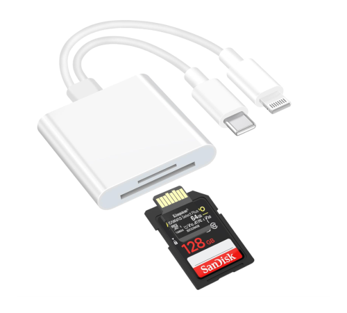 ZR636 Type-C Lightning Camera Storage Card Reader