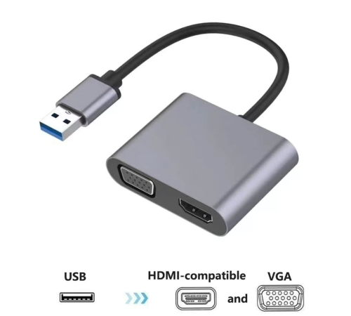Usb To Hdmi+Vga 1080 P Hd09 ZR650