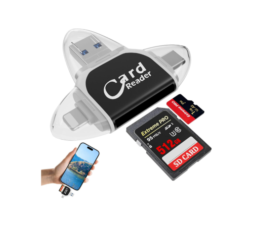 ZR670 Card Reader 4 İn 1 Otg