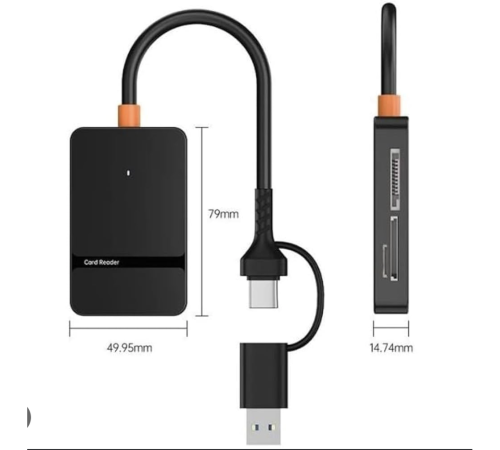 ZR783 Ads-316 Type-C + Usb 8 İn 1 Card Reader 5Gbps