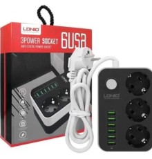 SE3631 3lü Priz 6 Usb Coğaltici Akim Korumali Priz