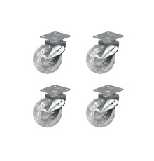 Furç Tablalı Bilyalı Teker (Frenli) - 20x50 - Şeffaf HKS187 - 4 Adet