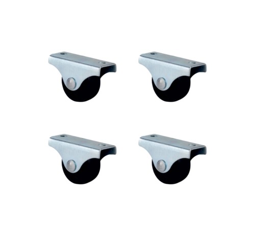 Furç Sabit Teker - 28MM - Siyah HKS227 - 4 Adet