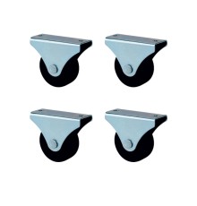 Furç Sabit Teker - 56MM - Siyah HKS231 - 4 Adet