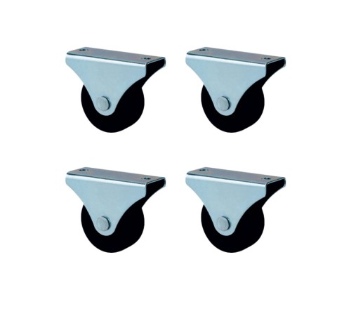 Furç Sabit Teker - 56MM - Siyah HKS231 - 4 Adet