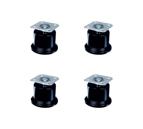 Bekleme Ayak Tablalı - 50MM - Siyah HKS280 - 4 Adet