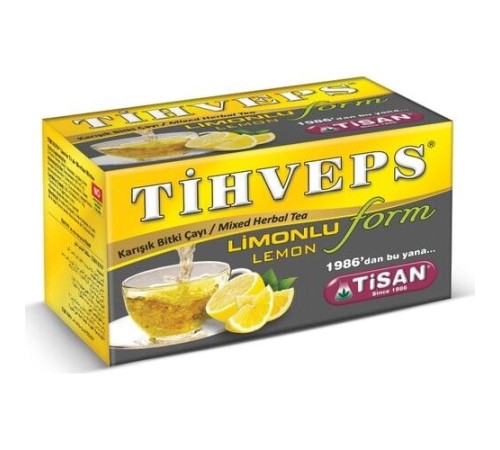 Tihveps Limon Aromalı Form Çayı 20 Süzen Poşet 12 Adet