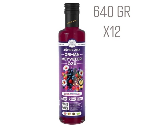 Orman Meyveleri Özü Net Miktar: 640 Gr 12 Adet