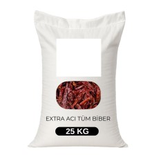 Acı Kuru Biber - Tüm Biber 25 KG