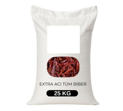Acı Kuru Biber - Tüm Biber 25 KG