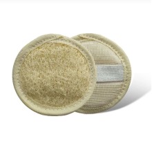 Mini yüz Doğal Kabak Peeling,Lifi 8x8 cm 12 Adet