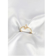 Gold Renk Vintage Model Zirkon Taşlı Yüzük TJ-BYK4187