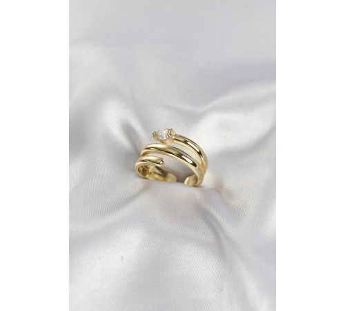 Pirinç Gold Renk Sarmal Yılan Model Kadın Yüzük TJ-BYK4197