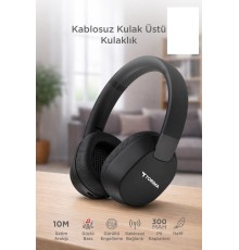 Bluetooth Kulaklık Kulak Üstü Kablosuz Kulaklık HD50 Siyah