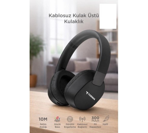 Bluetooth Kulaklık Kulak Üstü Kablosuz Kulaklık HD50 Siyah