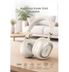 Bluetooth Kulaklık Kulak Üstü Kablosuz Kulaklık HD70 Bej