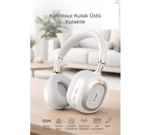 Bluetooth Kulaklık Kulak Üstü Kablosuz Kulaklık HD70 Gri