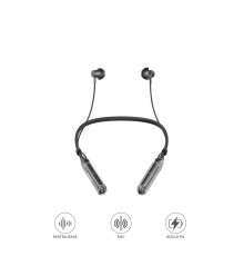 Bluetooth Kulaklık Boyun Askılı Neckband ENC Extra Bass 30 Saat Kullanım TB09 Siyah
