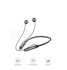 Bluetooth Kulaklık Boyun Askılı Neckband ENC Extra Bass Manyetik Kulaklık TB10 Siyah