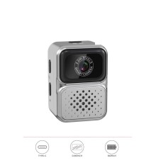 Dijital Fotoğraf Makineleri Video Kamera Mini Anahtarlık 480P CMR36 Gümüş