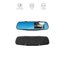 Araç İçi Kamera Gece Görüşlü LCD Ekranlı 1080P Ön ve Arka Dikiz Aynası TA05 Siyah