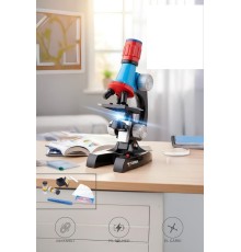 Mikroskop Led Işıklı 6-12 Yaş Çocuklar İçin Eğitici Bilim Mikroskobu Seti TSM01 Siyah