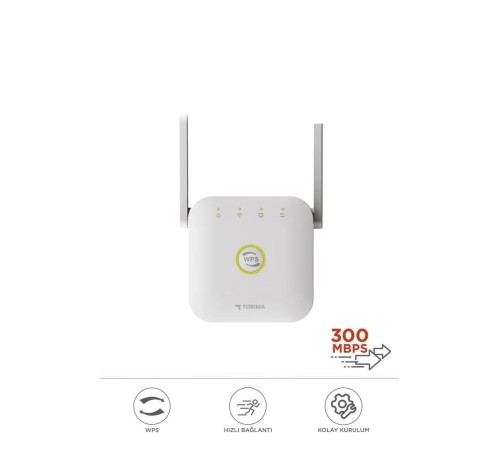 WR-25 Beyaz Wifi Sinyal Yakınlaştırıcı Güçlendirici Router 300Mbps