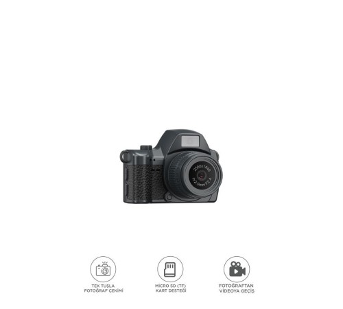 Dijital Fotoğraf Makineleri Video Mini Kamera 2K Video 128GB Destekli CMR42 Siyah