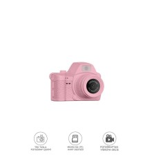 Dijital Fotoğraf Makineleri Video Mini Kamera 2K Video 128GB Destekli CMR42 Pembe