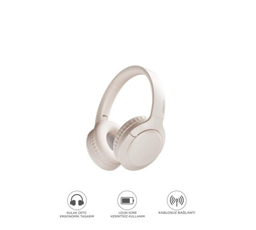 Bluetooth Kulaklık Kulak Üstü Kablosuz Kulaklık TH53 Bej