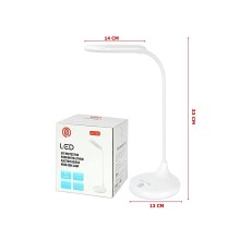 Şarjlı Sarı ve Beyaz Renk Masa Lambası LED Ayarlanabilir Işık Pratik Kullanım WT-005