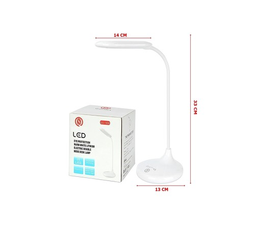 Şarjlı Sarı ve Beyaz Renk Masa Lambası LED Ayarlanabilir Işık Pratik Kullanım WT-005