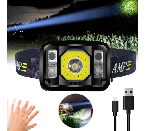 Pratik Sensörlü Sinyalli Kafa Lambası LED Güçlü Aydınlatma Yüksek Performans WT-024