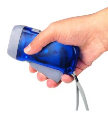 Kurmalı Dinamolu El Feneri LED Güçlü Işık Elektriksiz Kullanım WT-092
