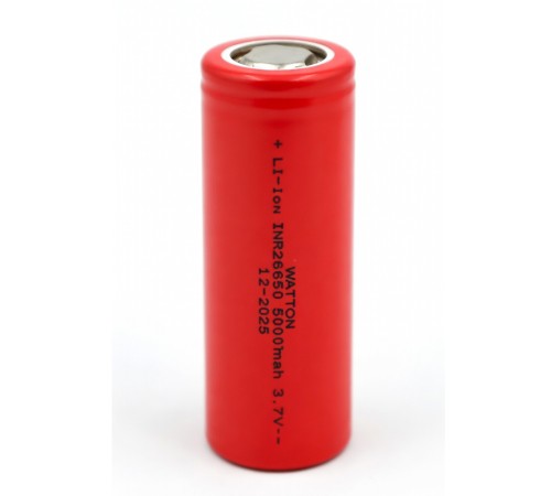 INR 26650 5000mAh 3.7V Li-ion Şarj Edilebilir Pil - Kırmızı