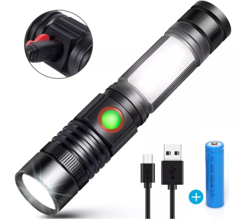 P50 LED El Feneri Geniş Alan Aydınlatma Yüksek Parlaklık Güçlü Işık Performansı ile Uzun Menzilli Kullanım WT-601